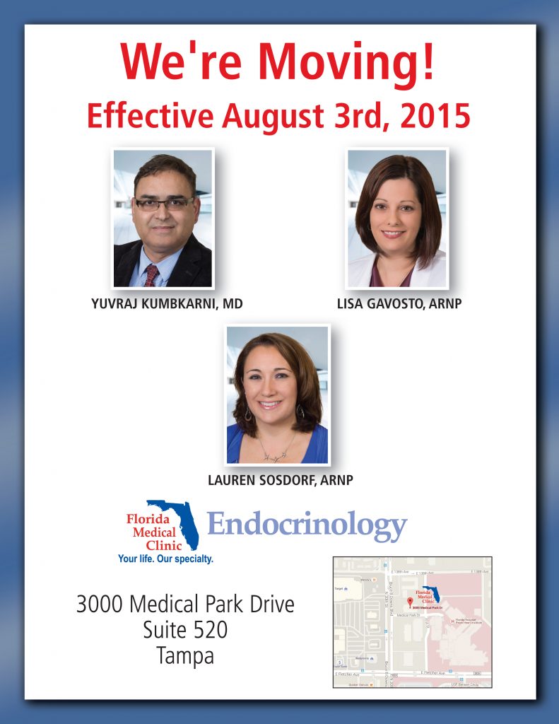 Endocrinology Moving! Florida Medical Clinic Florida Medical Clinic