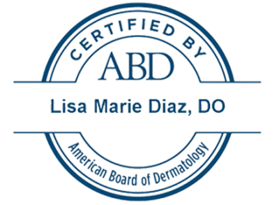 American Board of Dermatology certification seal